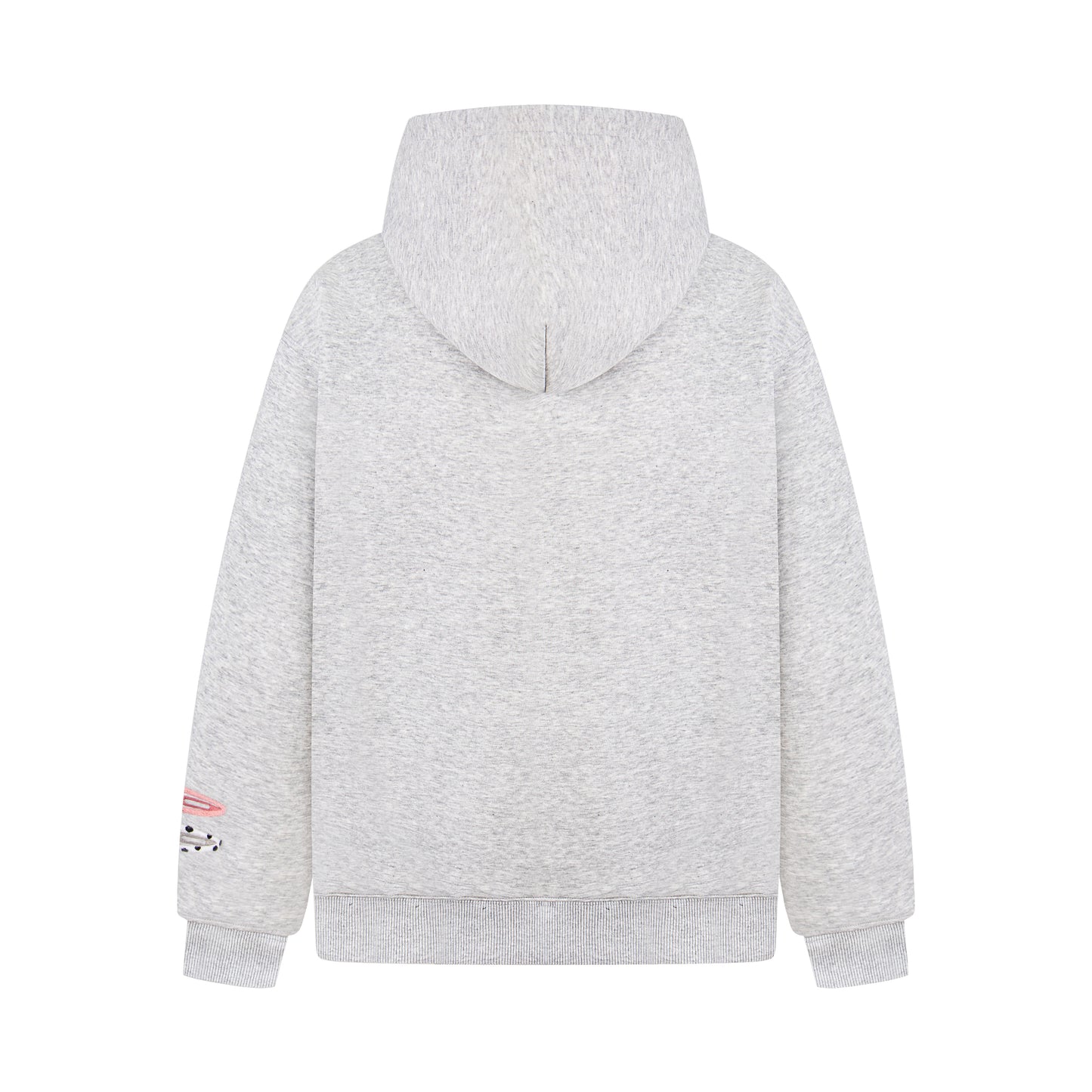 Detachable Hair Clip Decoration Zip Up Hoodie - Santo 