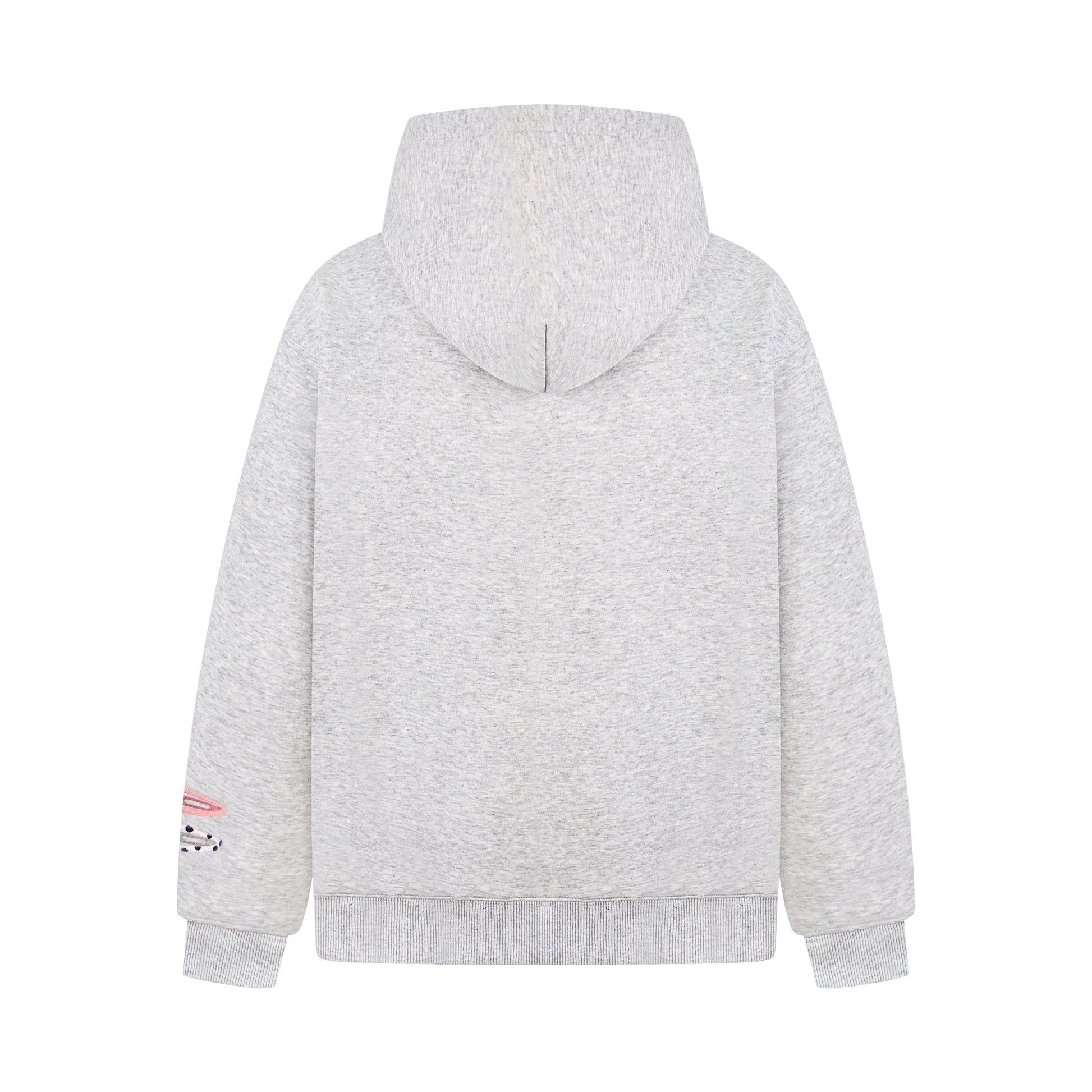 Detachable Hair Clip Decoration Zip Up Hoodie - Santo 