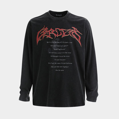 Archive Gothic Letter | Washed Sweatshirt - Santo 