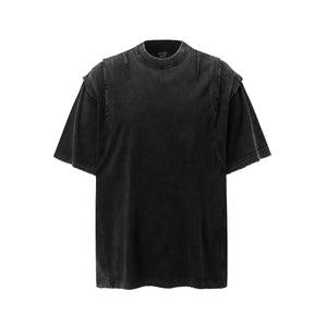 Layered Stitching | Washed T-Shirt - Santo 