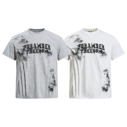 Deconstructed Pleated Freedom T-Shirt