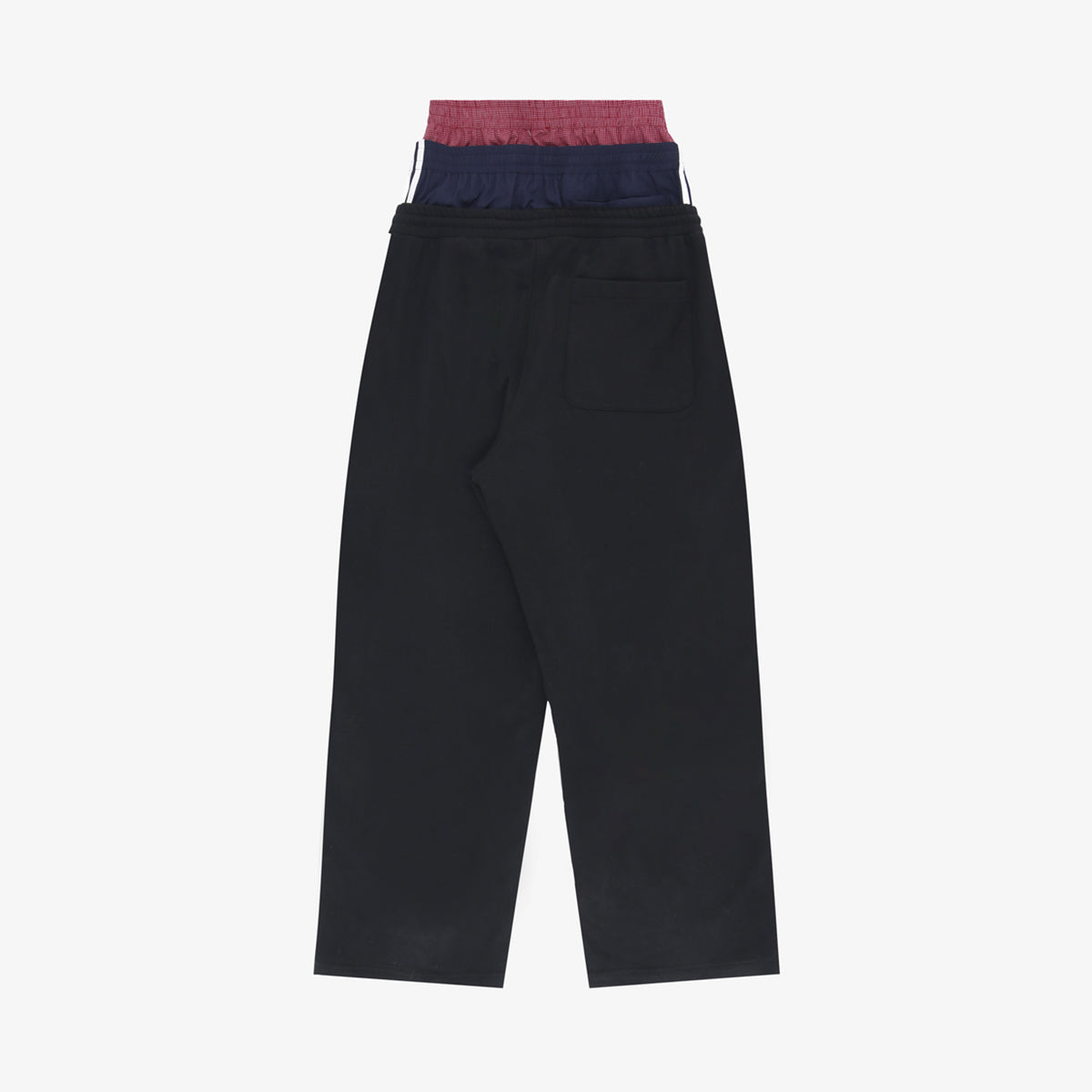 Layered Waistband | Baggy Striped Sweatpants - Santo 