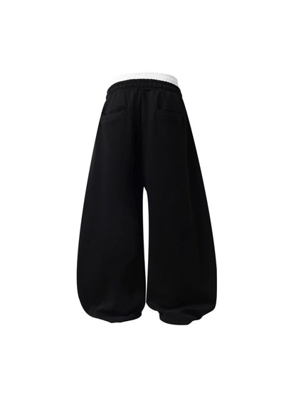 Double Waist Washed Side Stripe Sweatpants
