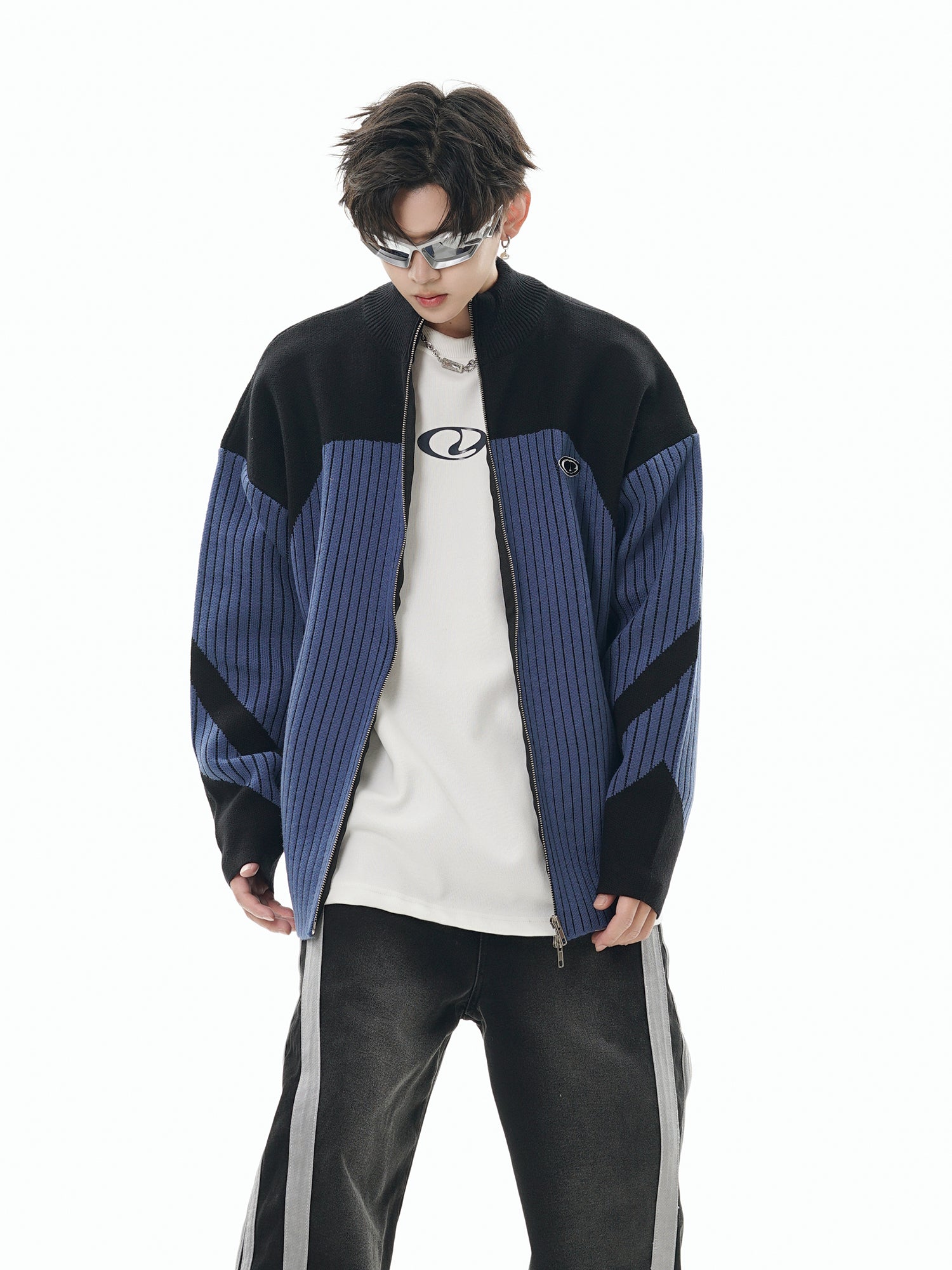 Wave Pulse | High Street Stripe Knit Jacket