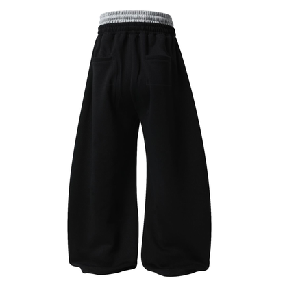 Double-Waisted Ruched Sweatpants