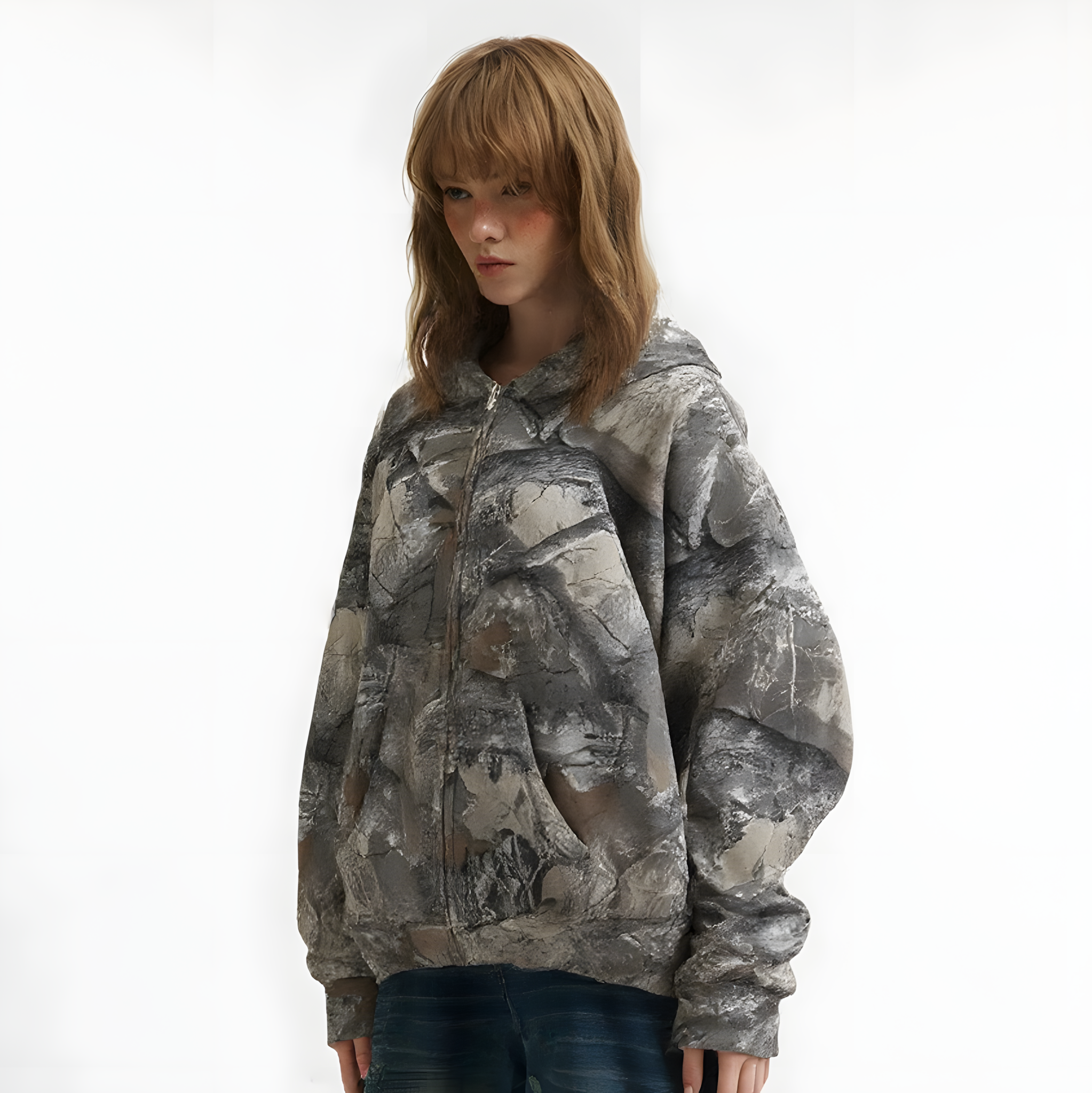Woodland Spirit | Camouflage Zip-Up Hoodie