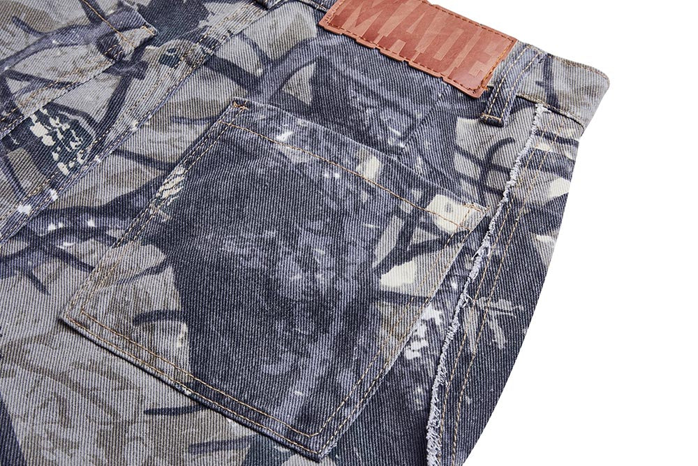 Distressed Patchwork | Camouflage Cargos