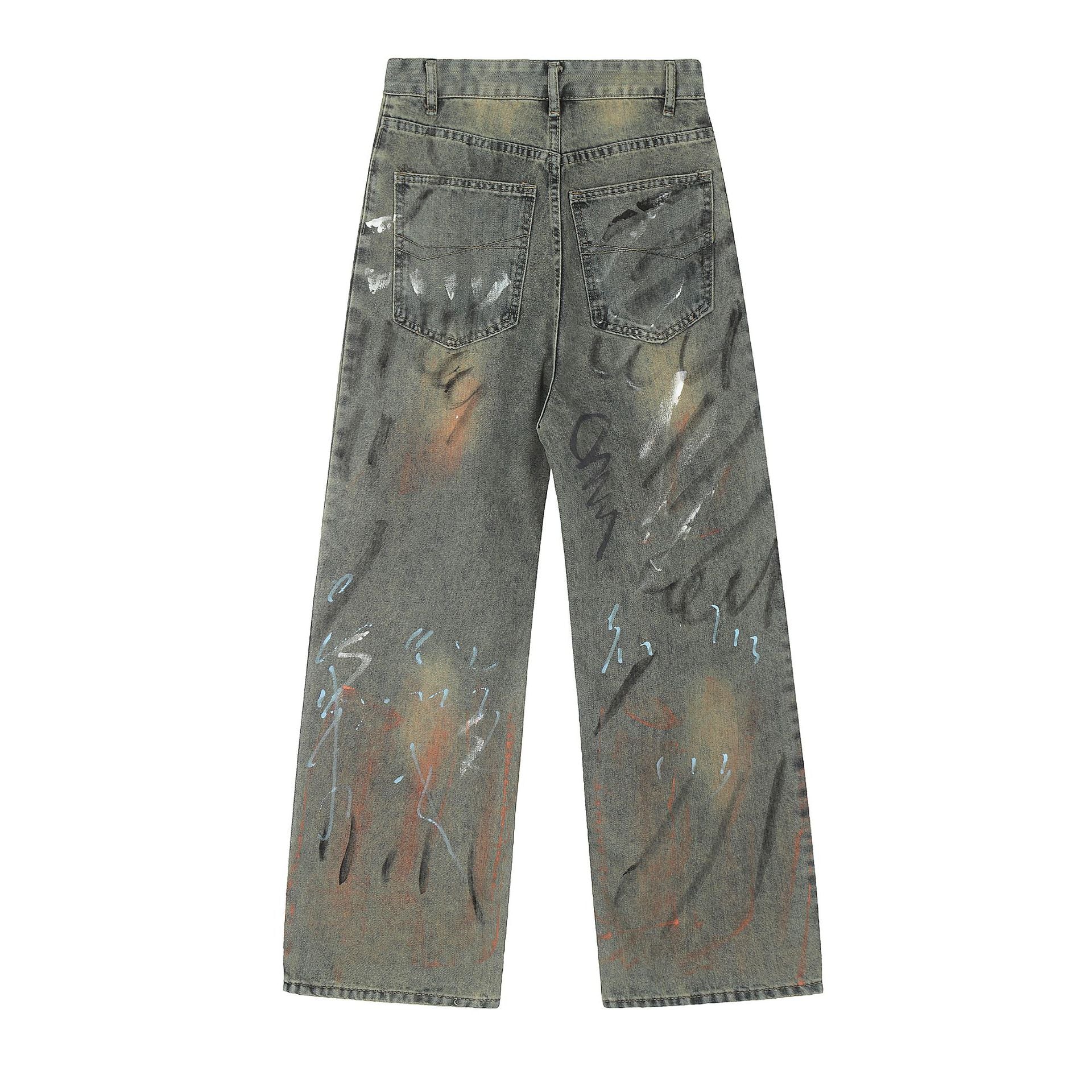 90s baggy fit Jeans by High Sierra hand painted. For sale 2024 is a Vintage High Sie