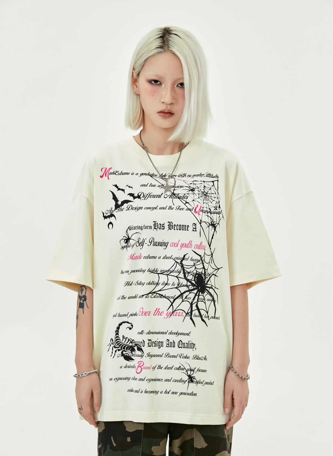 'Spider Web' T Shirt - Santo 