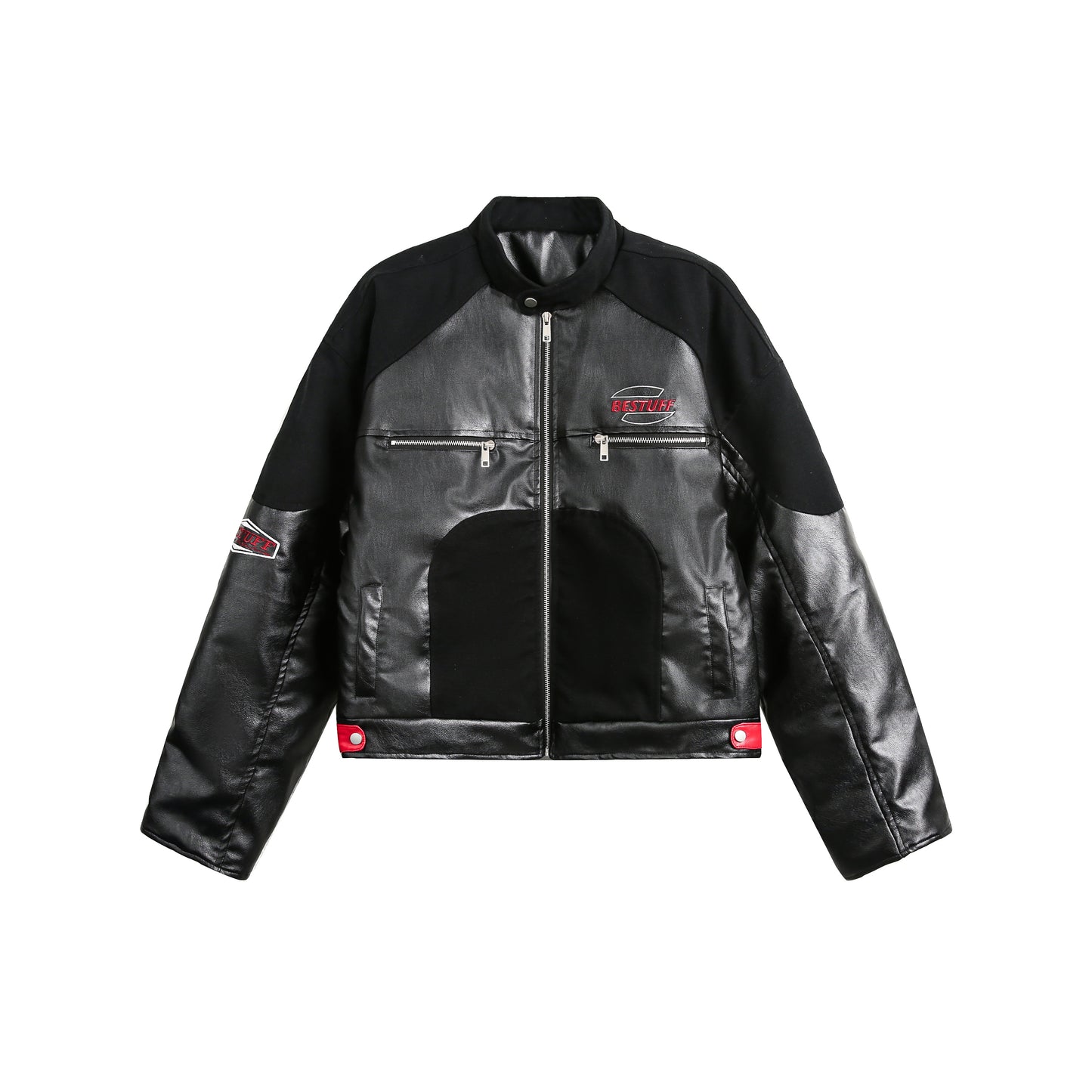 Race Zone | Moto-Inspired White Zip Jacket