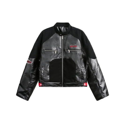 Race Zone | Moto-Inspired White Zip Jacket