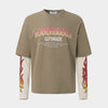Vintage Flame Letter | Contrast Sweatshirt - Santo 