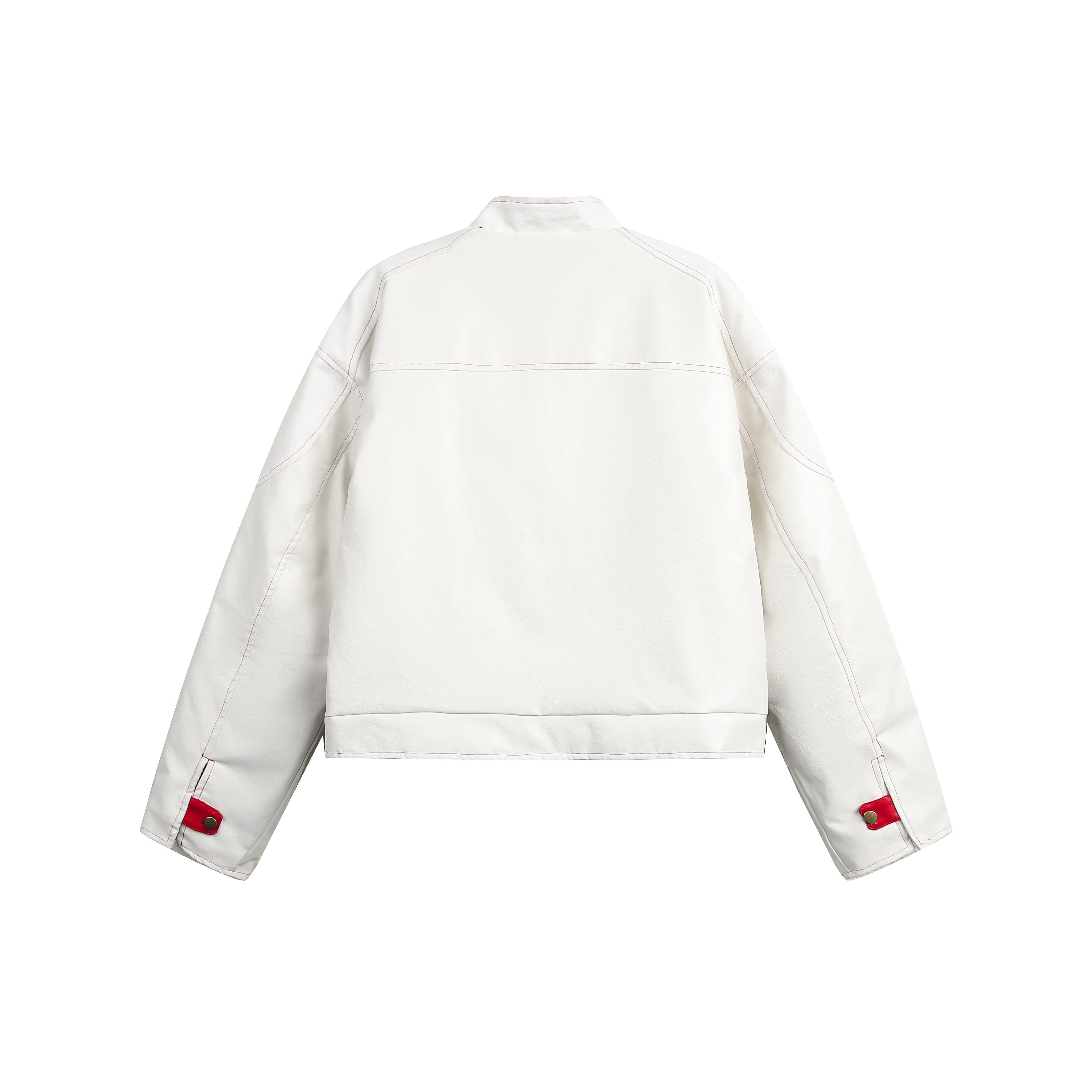 Race Zone | Moto-Inspired White Zip Jacket