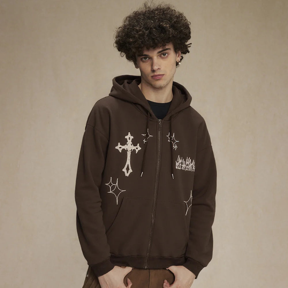 Sparks | Oversized Zipper Hoodie - Santo 