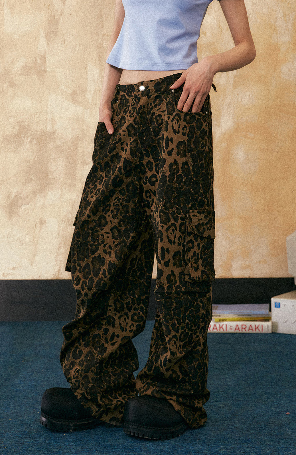 "Ribbon Leopard Print" Jeans - Santo 
