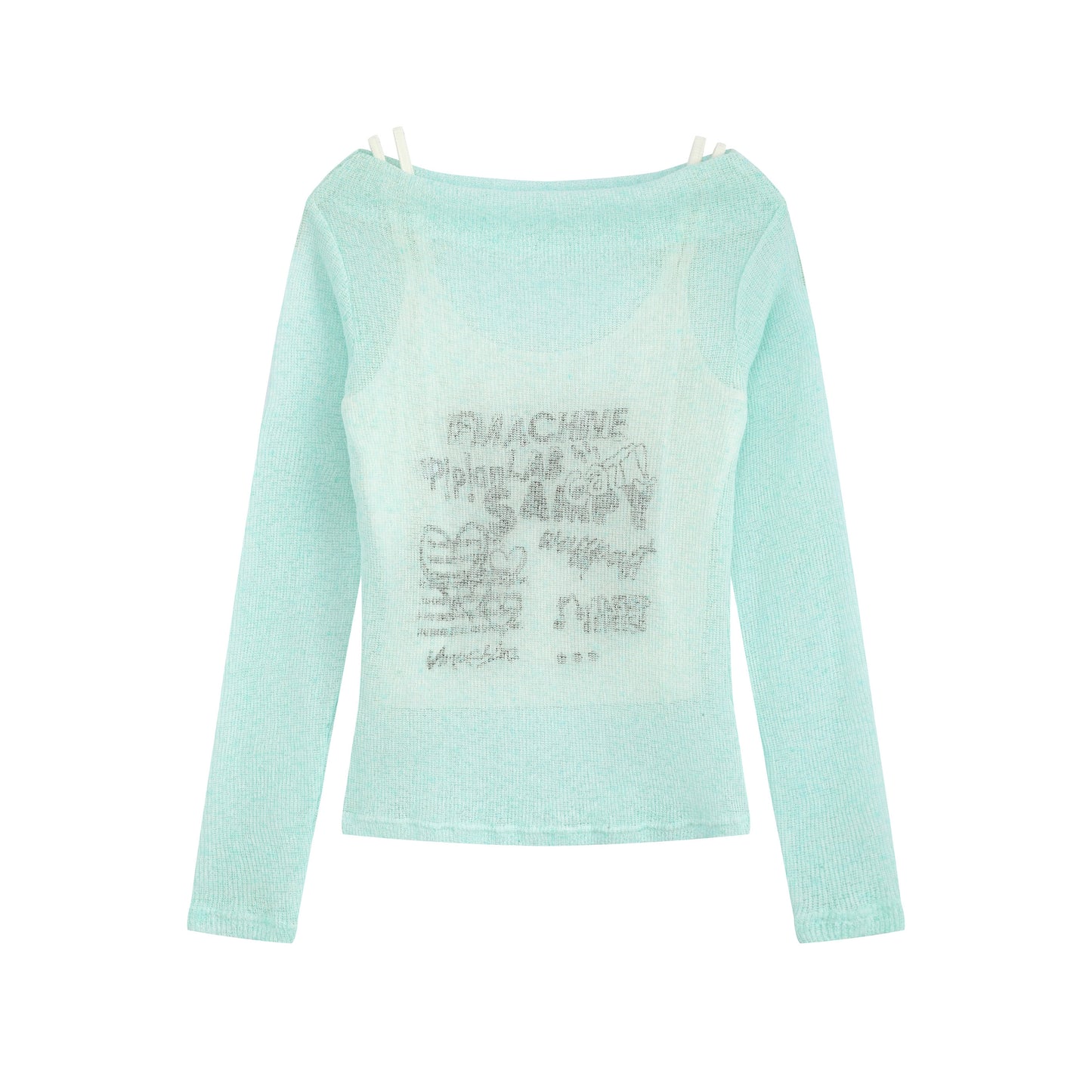 Soft Layer | Sheer Strap Detail Long Sleeve