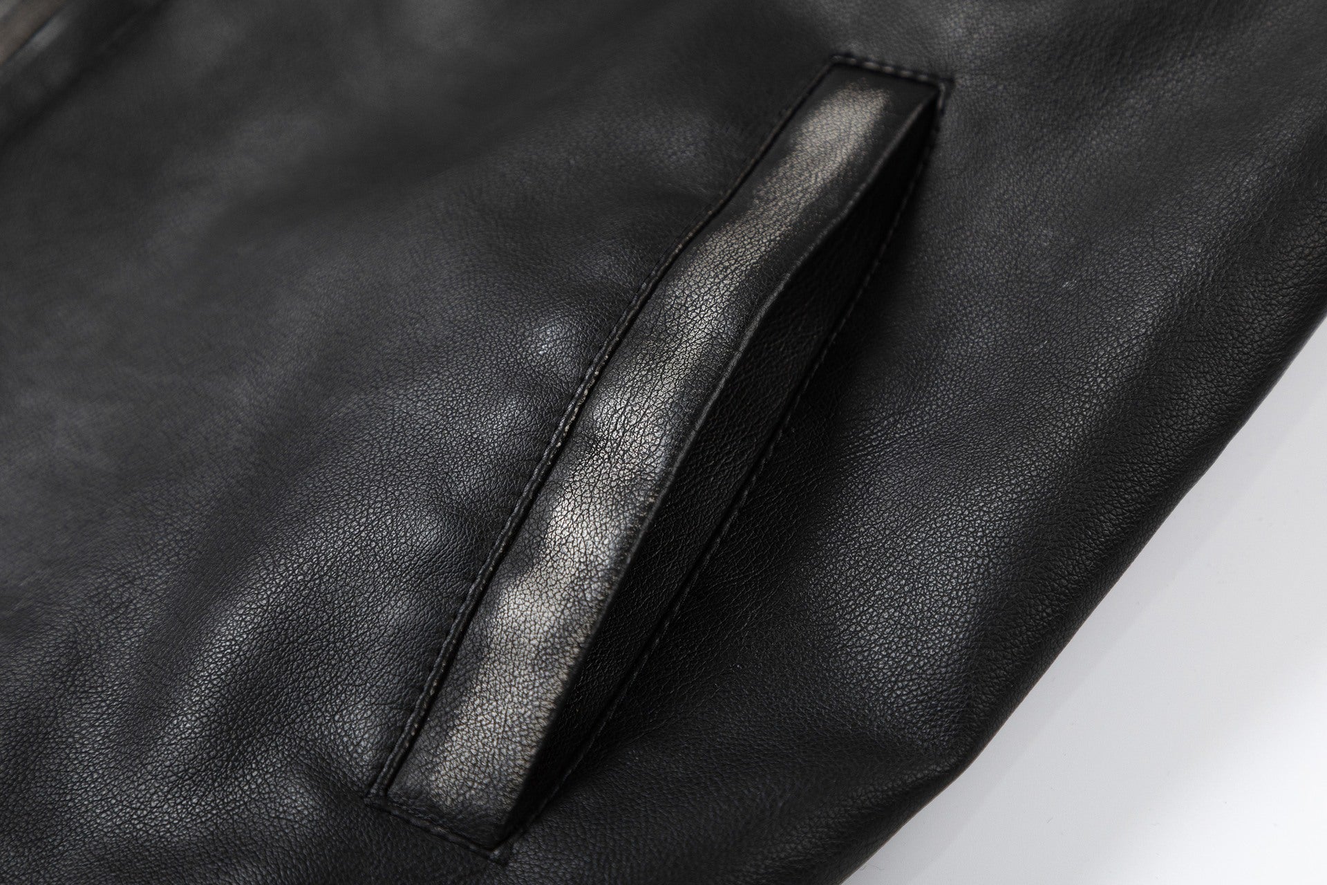 Black Echo | Veste en cuir noir rétro