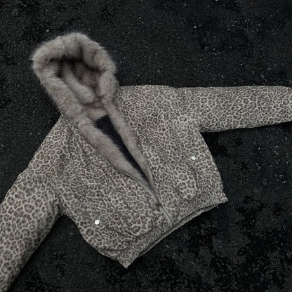 Leopard Patterned / Faux Fur Jacket
