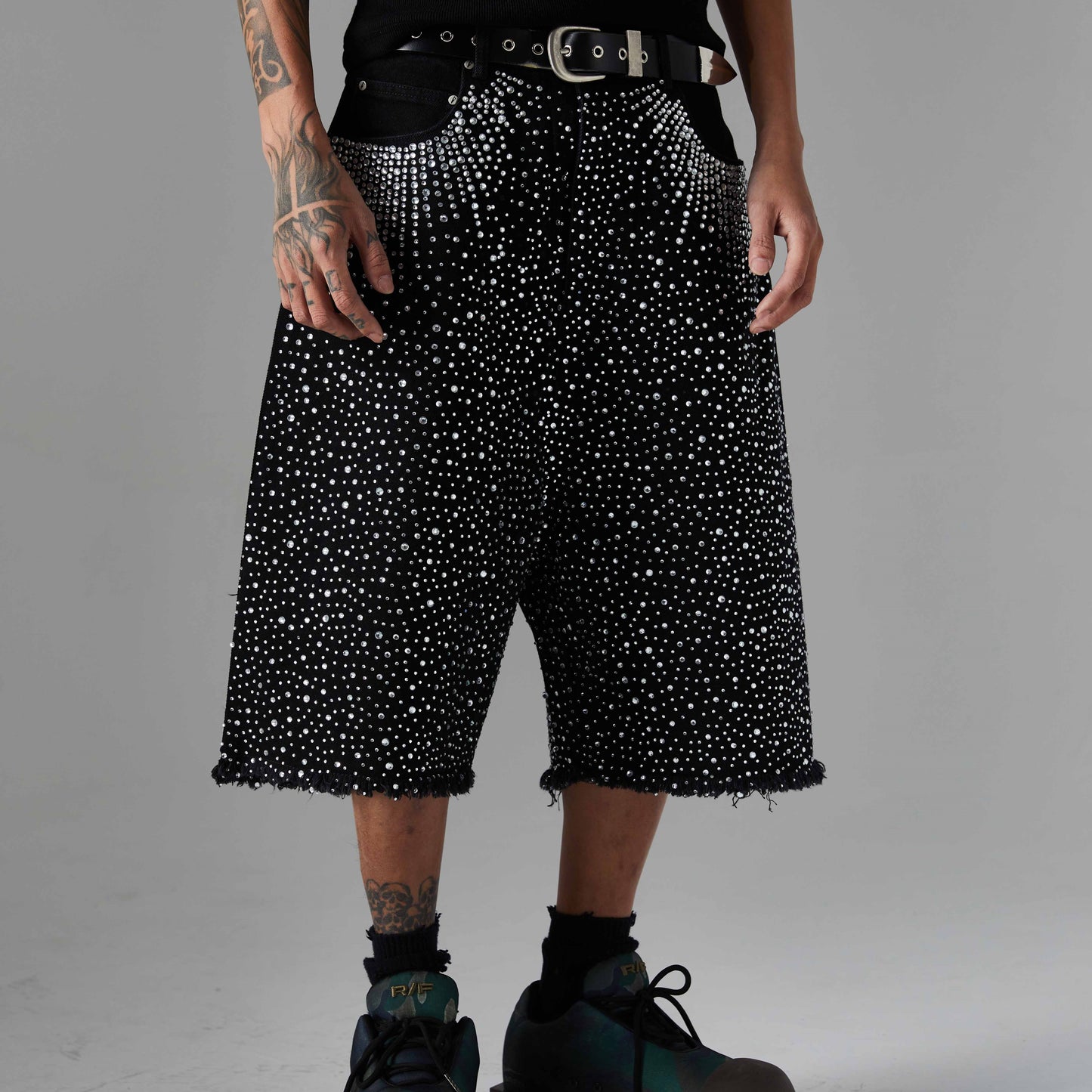 Rhinestone | Denim Shorts - Santo 