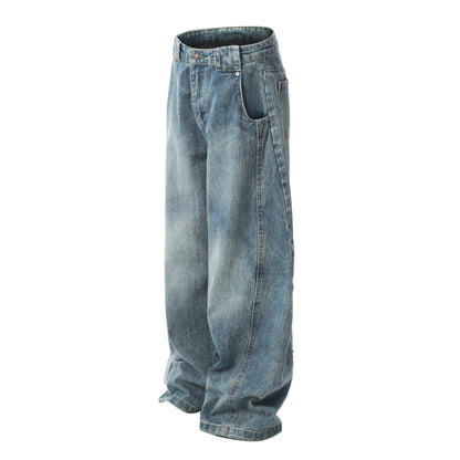 Washed Wide Leg | Vintage Denim Jeans - Santo 