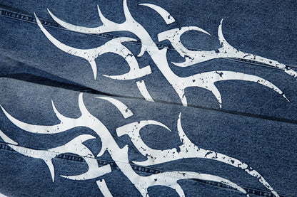 Tribal Print Washed | Baggy Jeans - Santo 