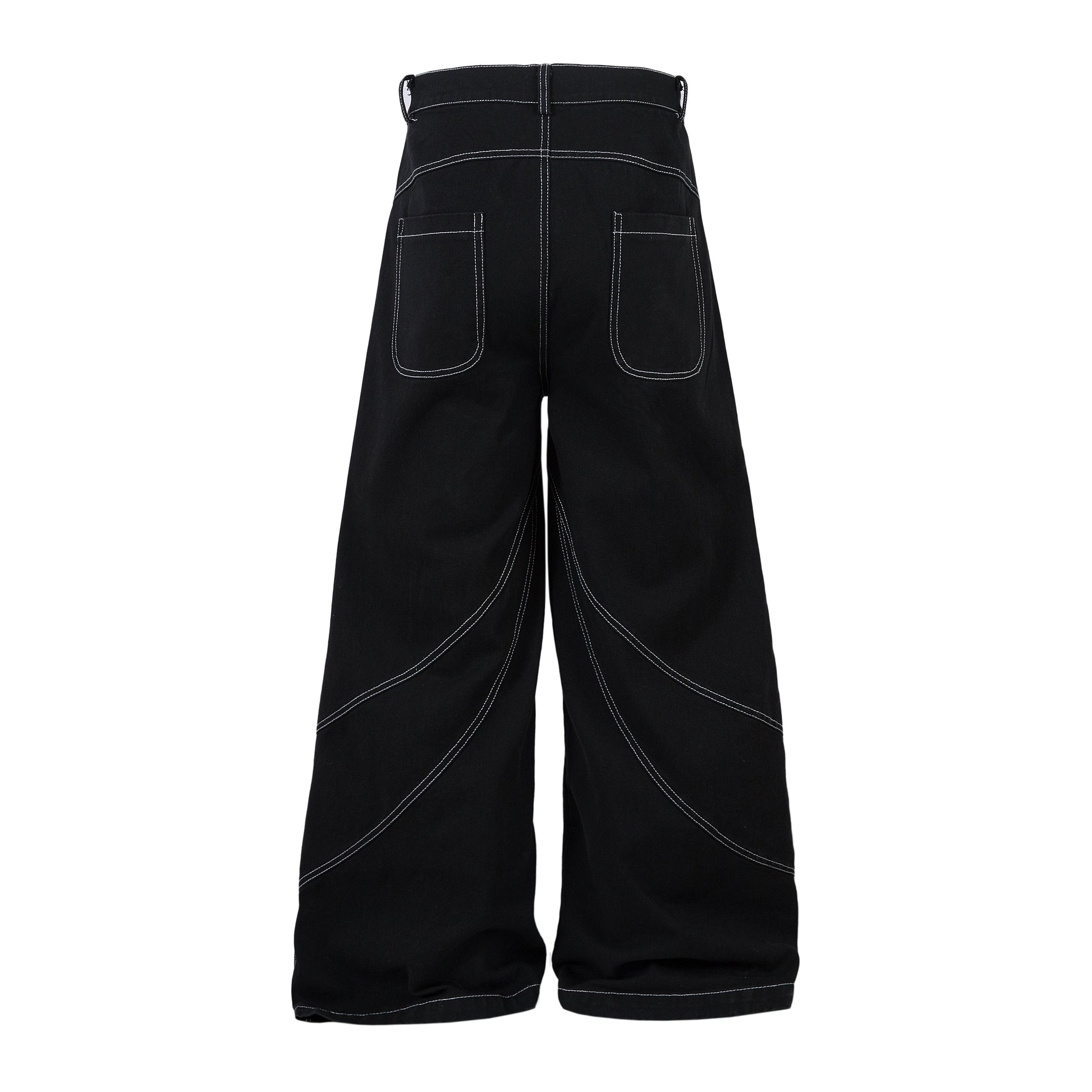 Embroidered Flame | Baggy Jeans - Santo 