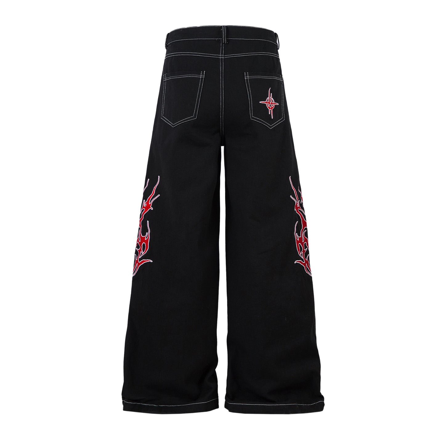 Flame Graphic | Baggy Jeans - Santo 