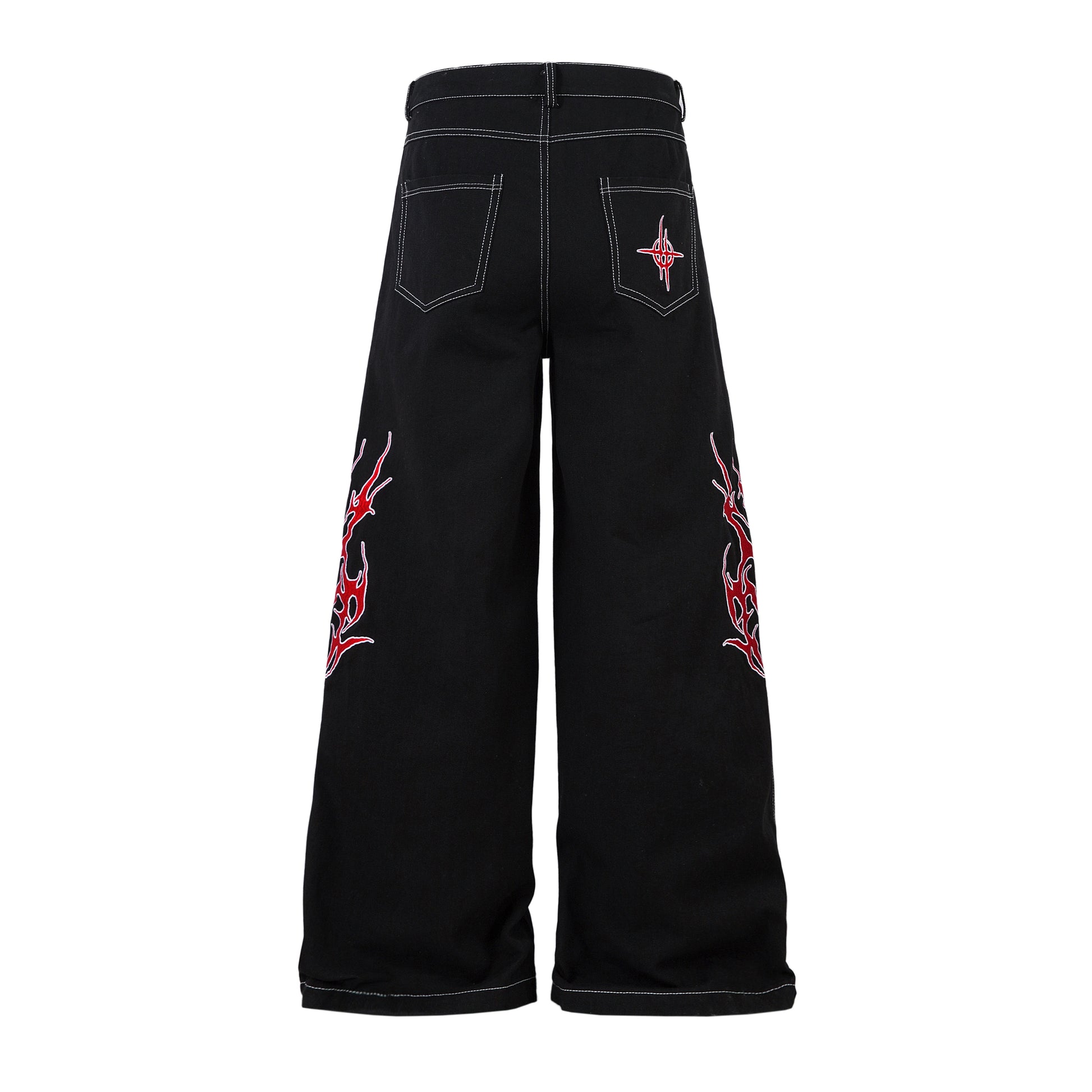 Flame Graphic | Baggy Jeans - Santo 