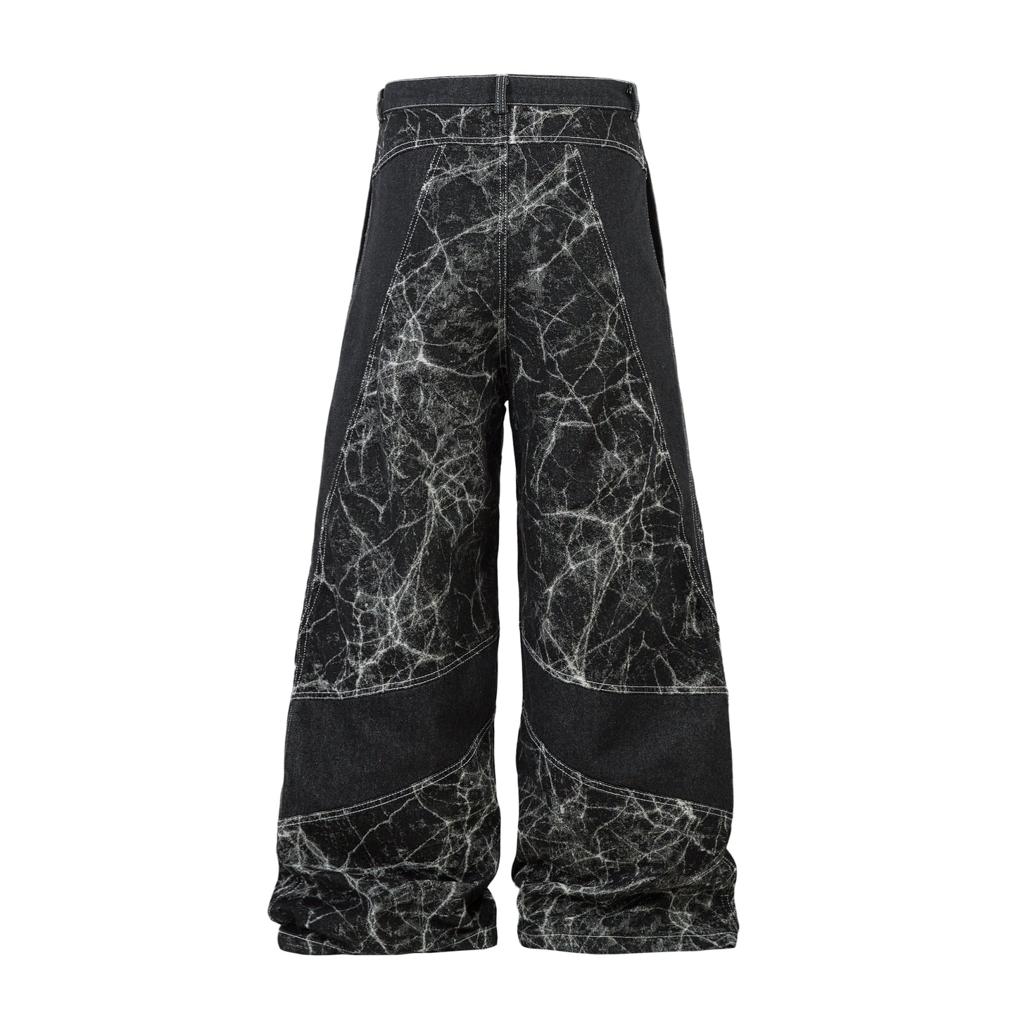 Cracked Panel Washed | Wide Jeans - Santo 