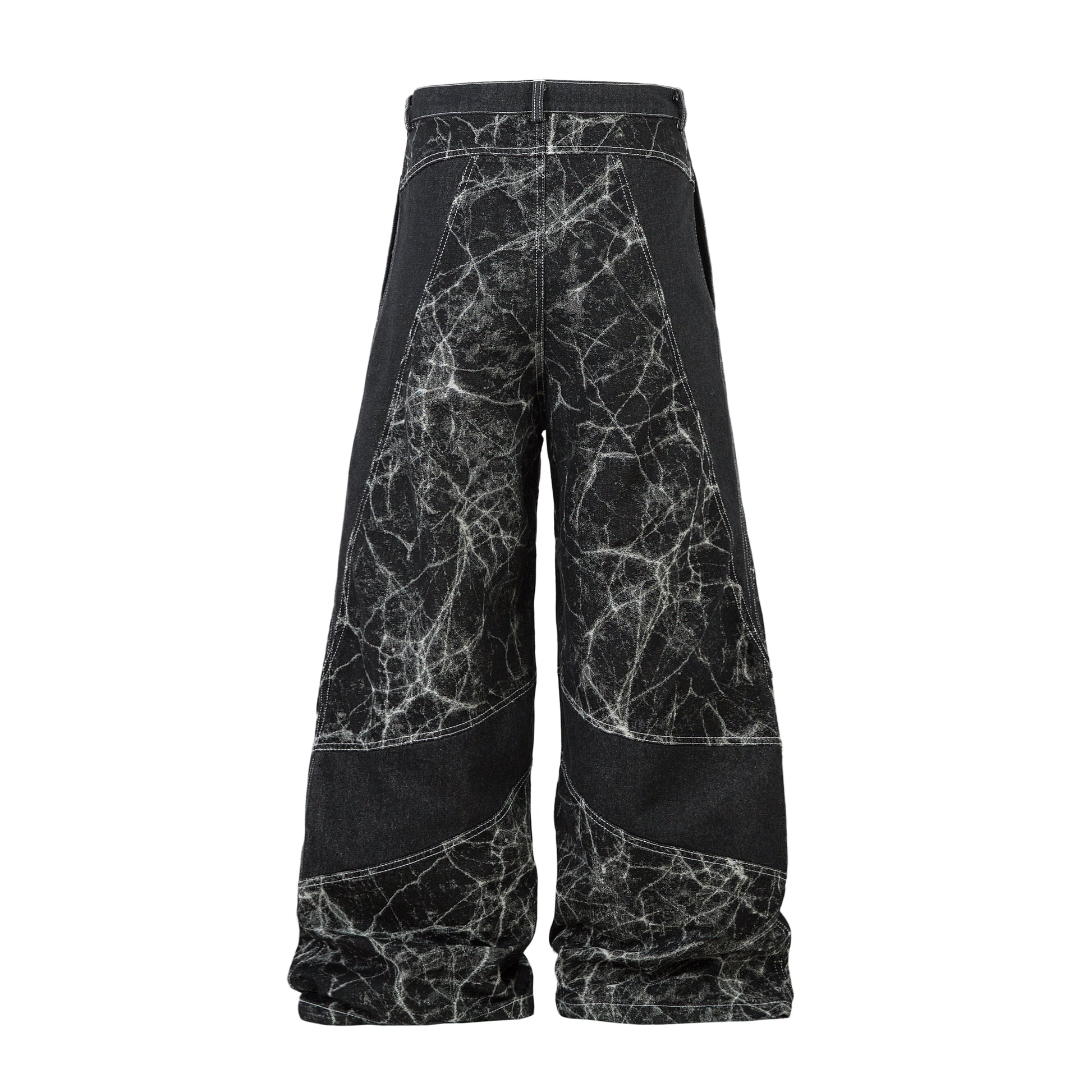 Cracked Panel Washed | Wide Jeans - Santo 