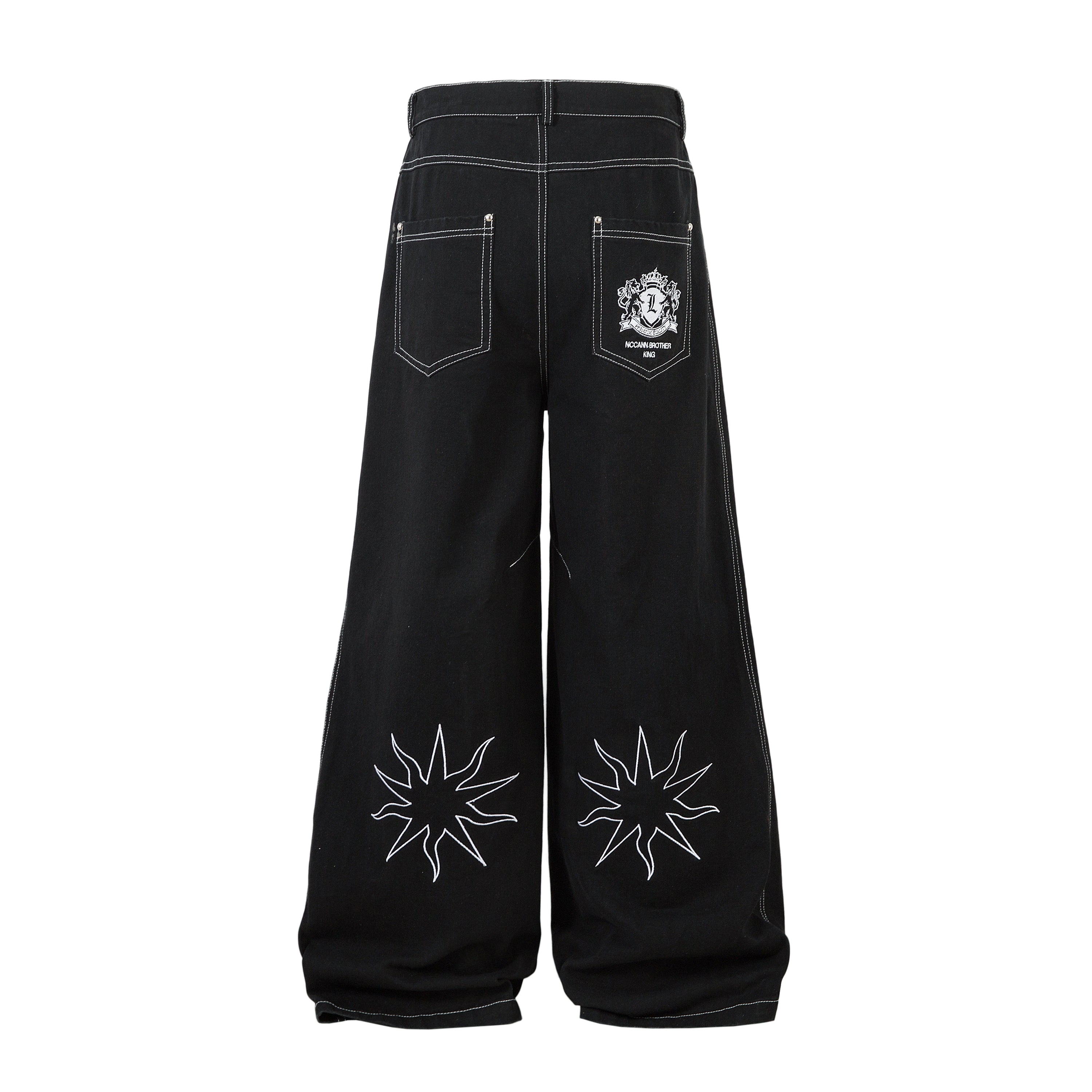 Royal Sigil Embroidery | Denim Jeans - Santo 