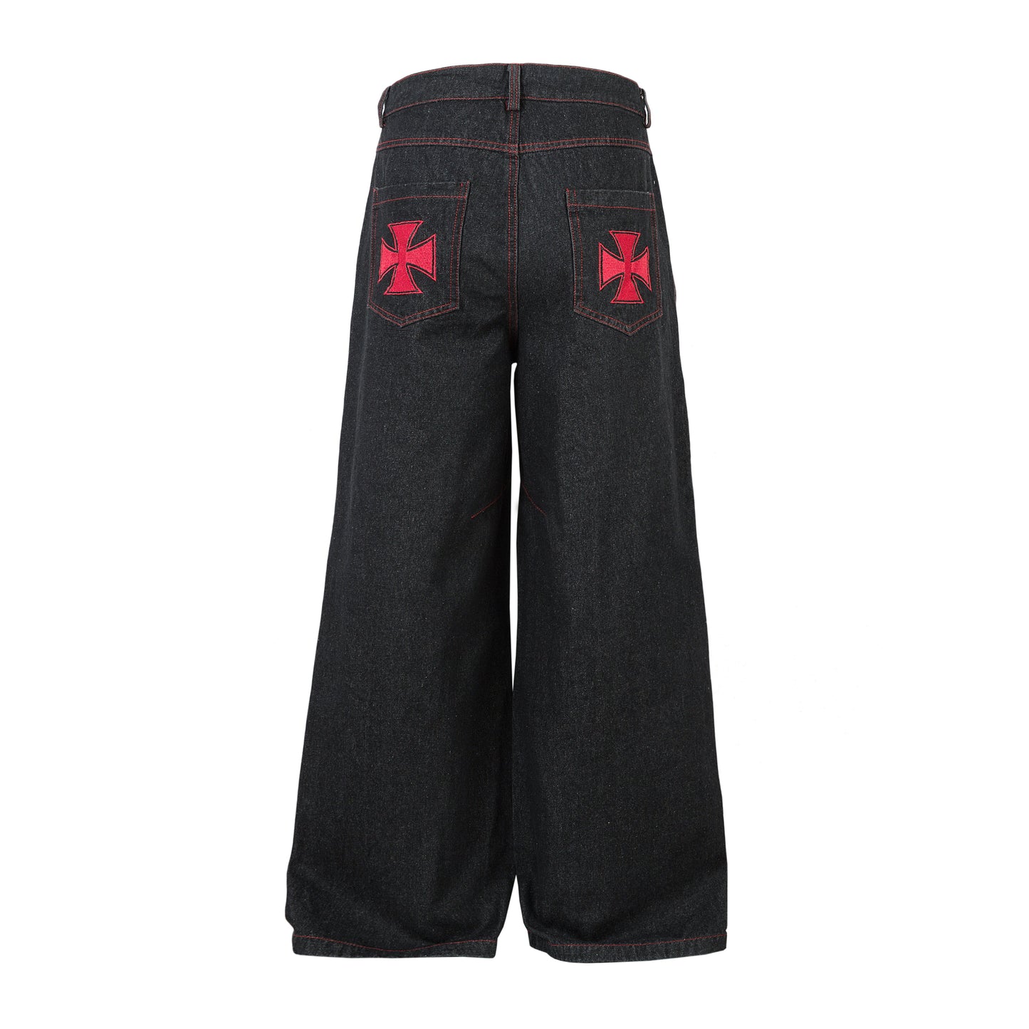 Iron Cross Embroidered | Baggy Jeans - Santo 