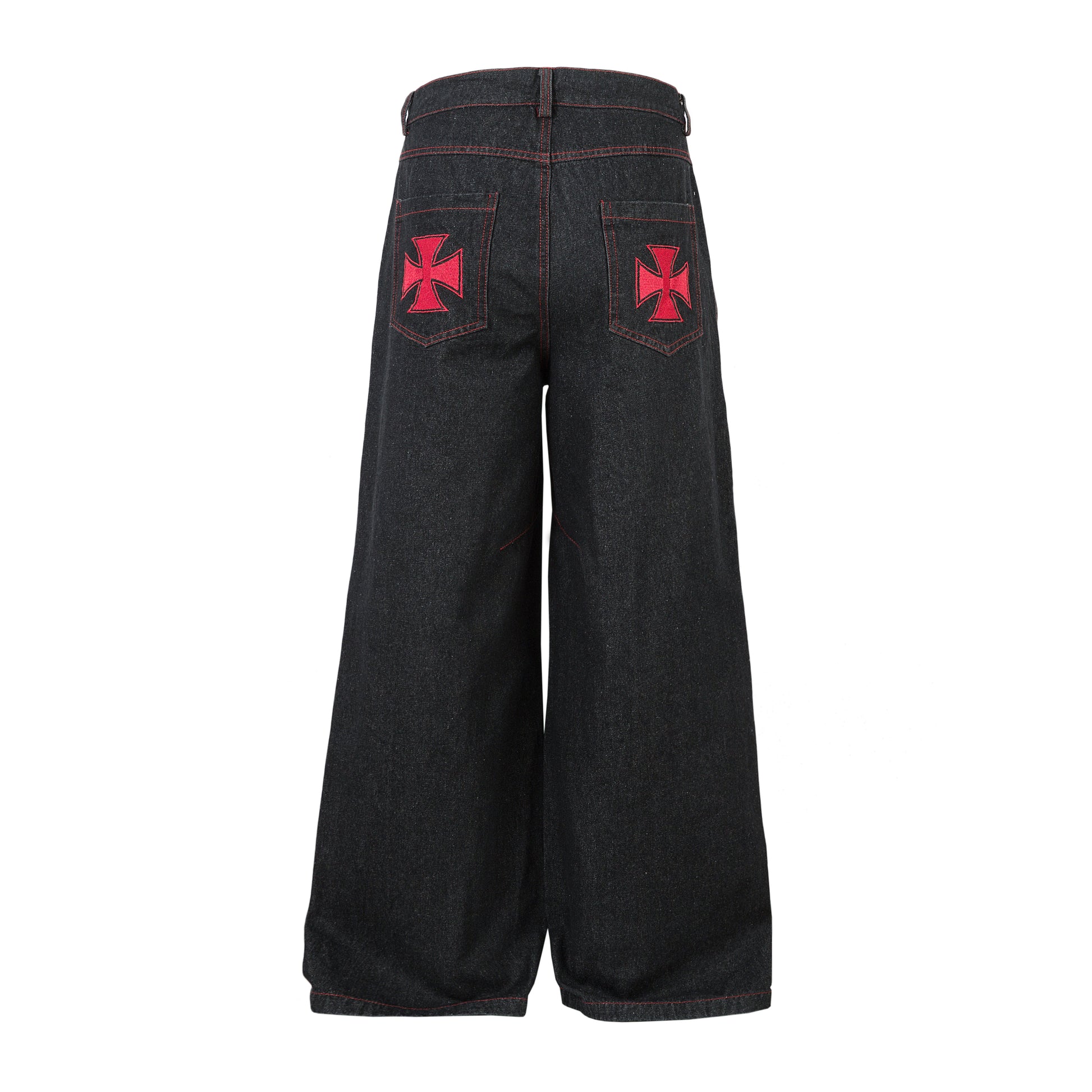 Iron Cross Embroidered | Baggy Jeans - Santo 
