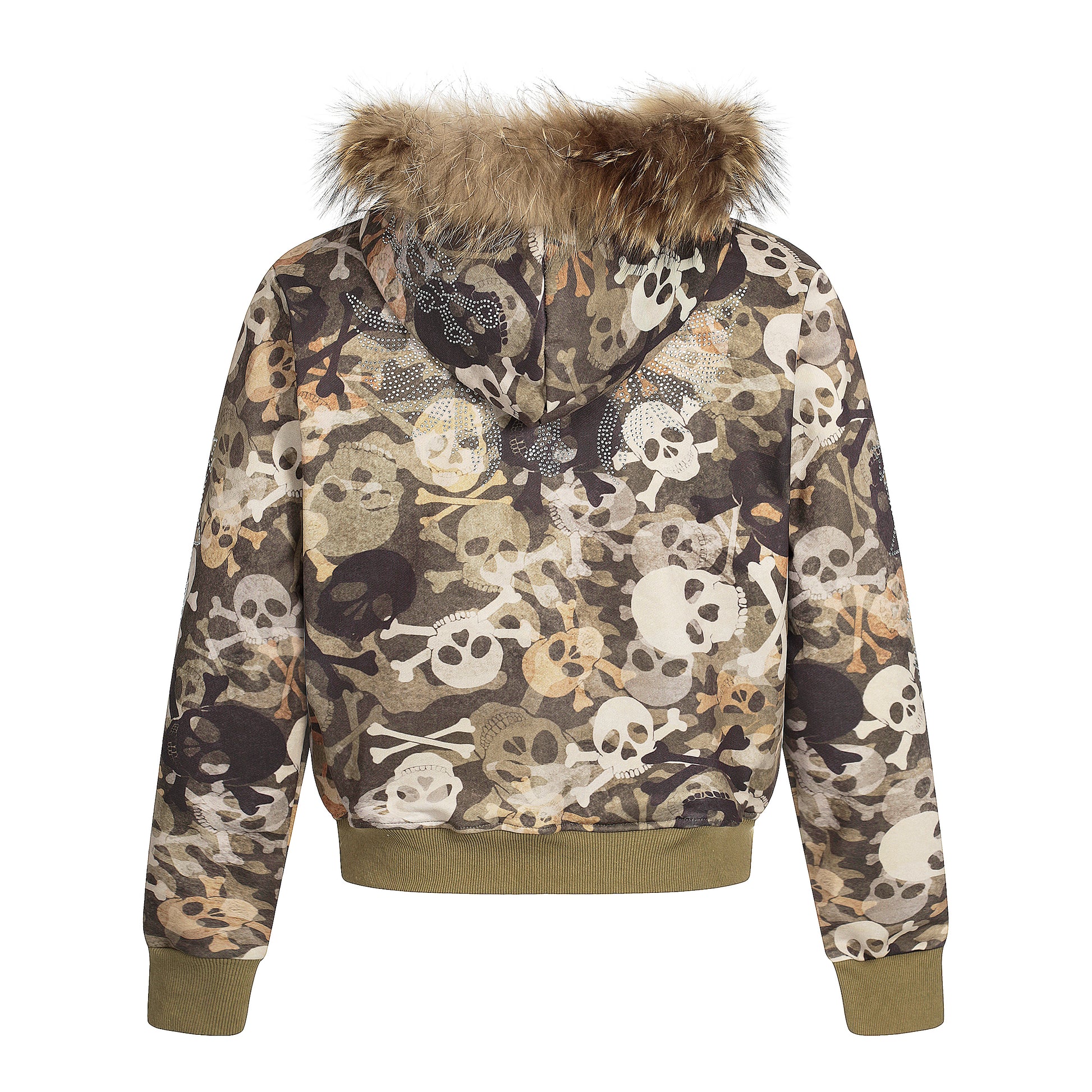 Streetwear Style | Skull Print Fur Jacket - Santo 