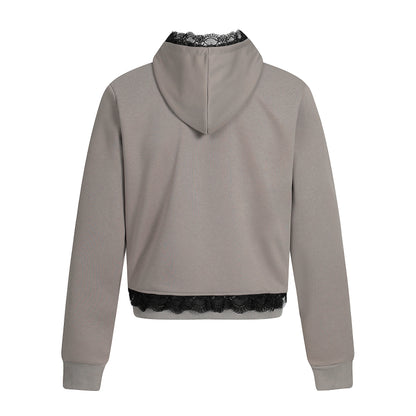 Gothic Spray Print | Zip Up Hoodie - Santo 