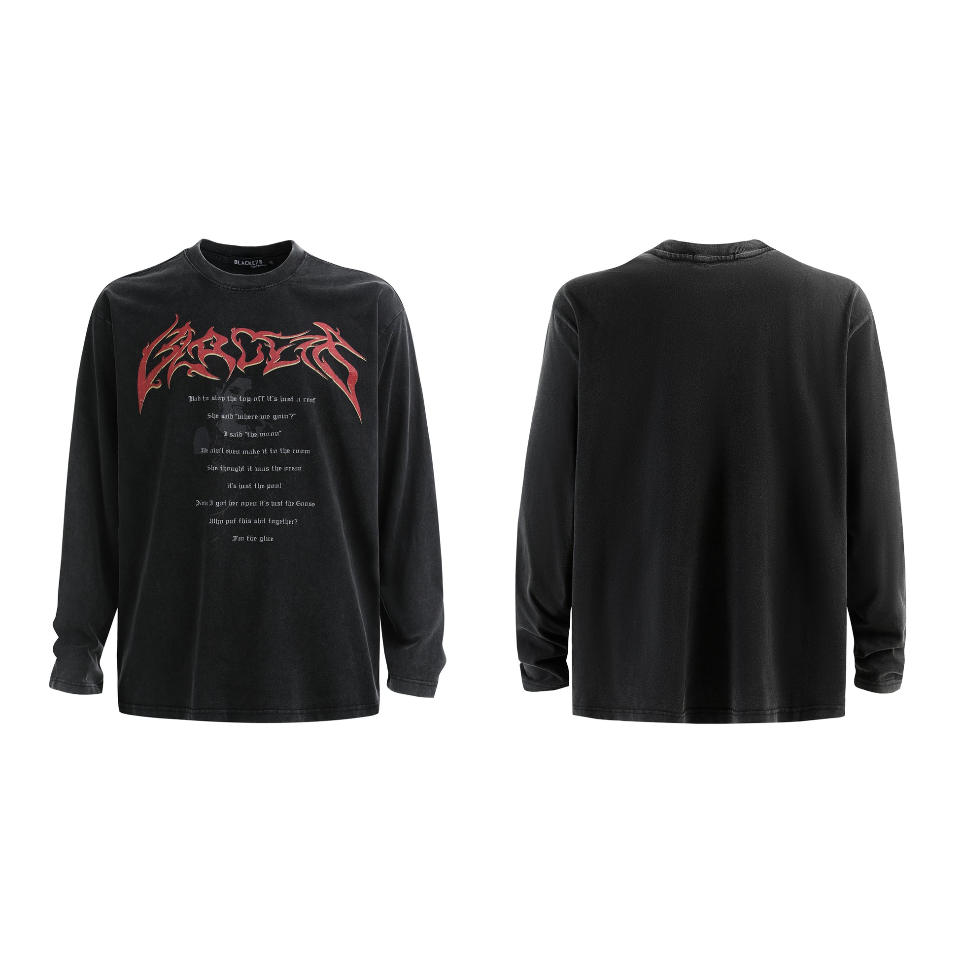 Archive Gothic Letter | Washed Sweatshirt - Santo 