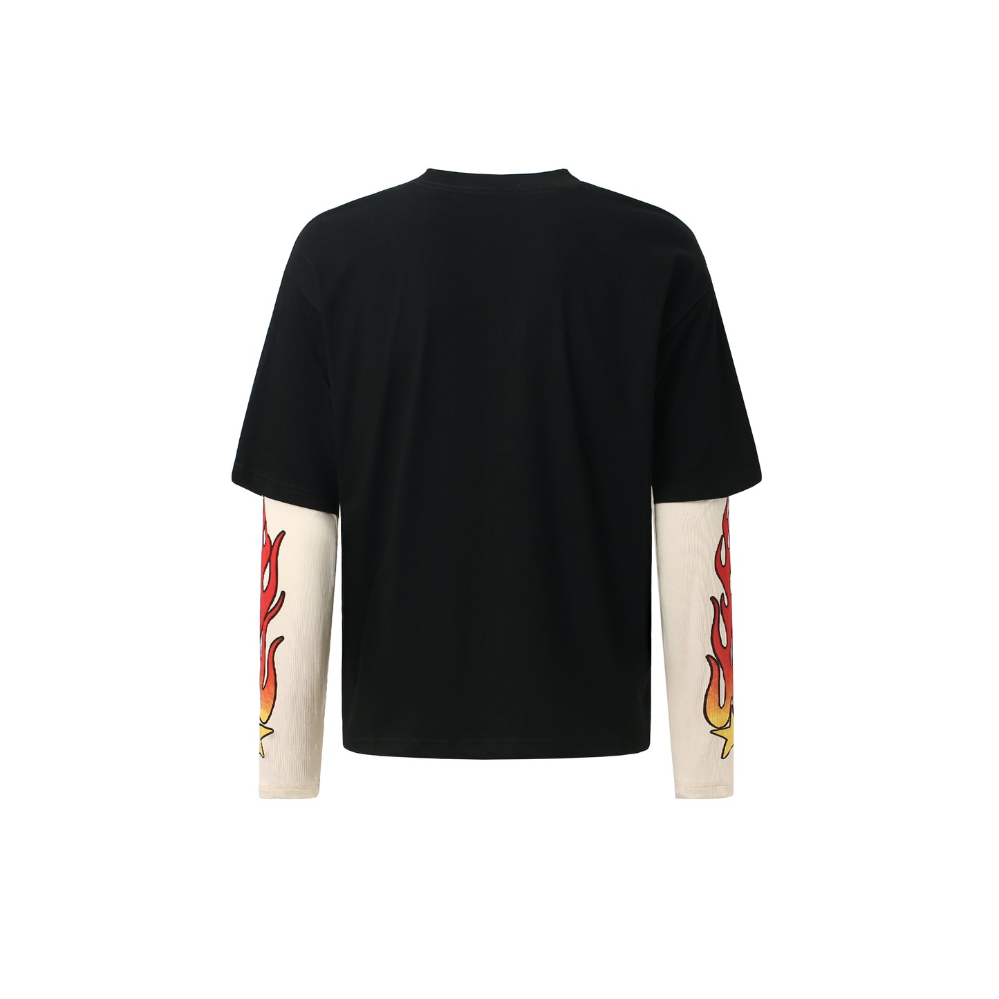 Vintage Flame Letter | Contrast Sweatshirt - Santo 