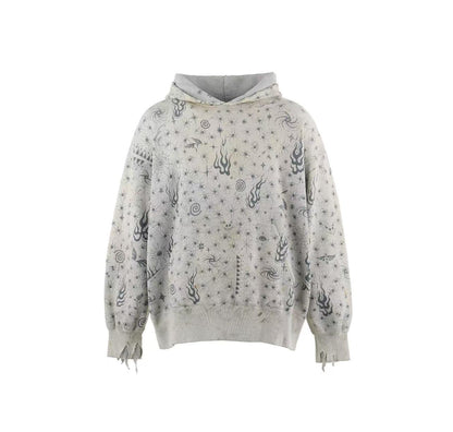 Mystic Burnout Print | Distressed Hoodie - Santo 