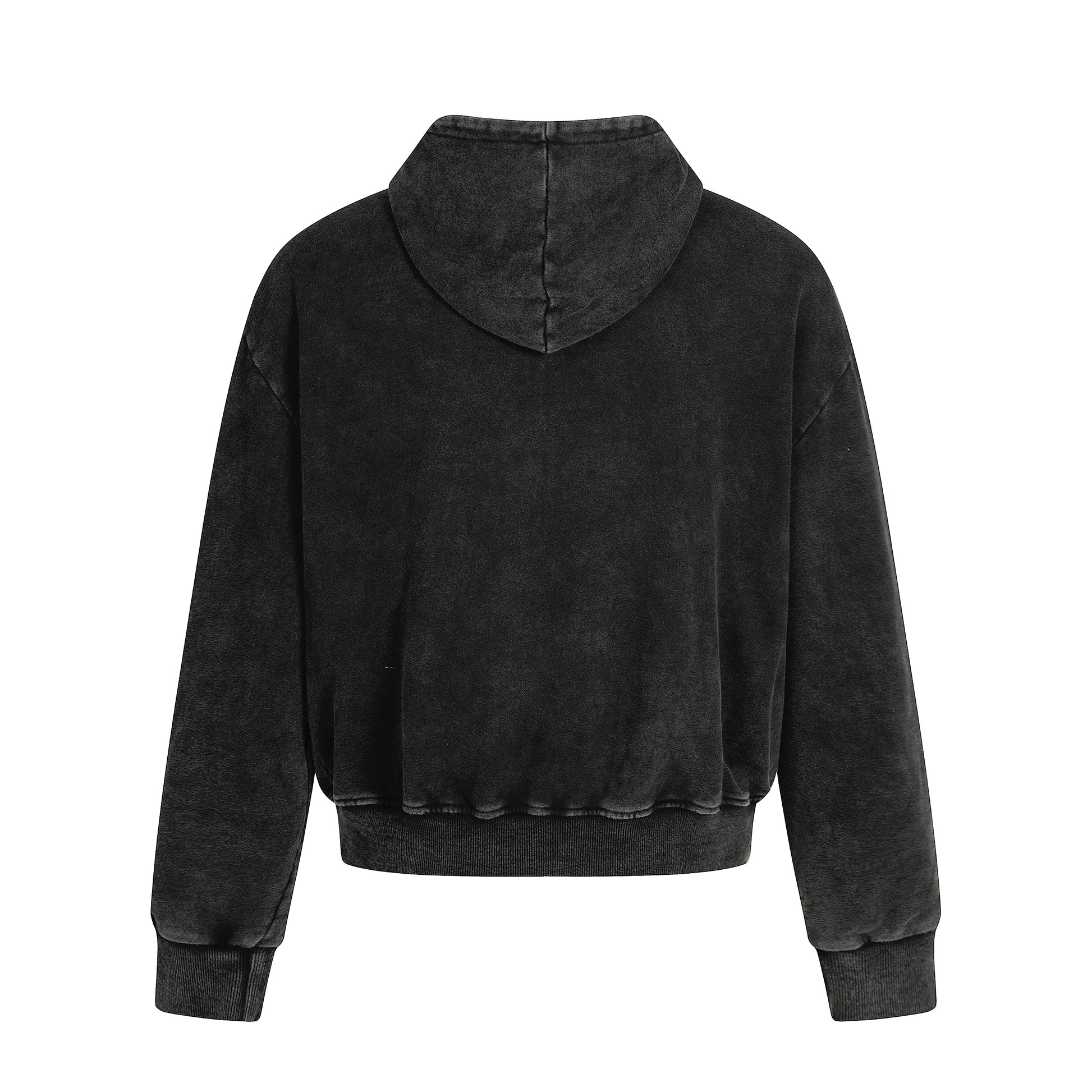 Asymmetry | Washed Zip Up Hoodie - Santo 