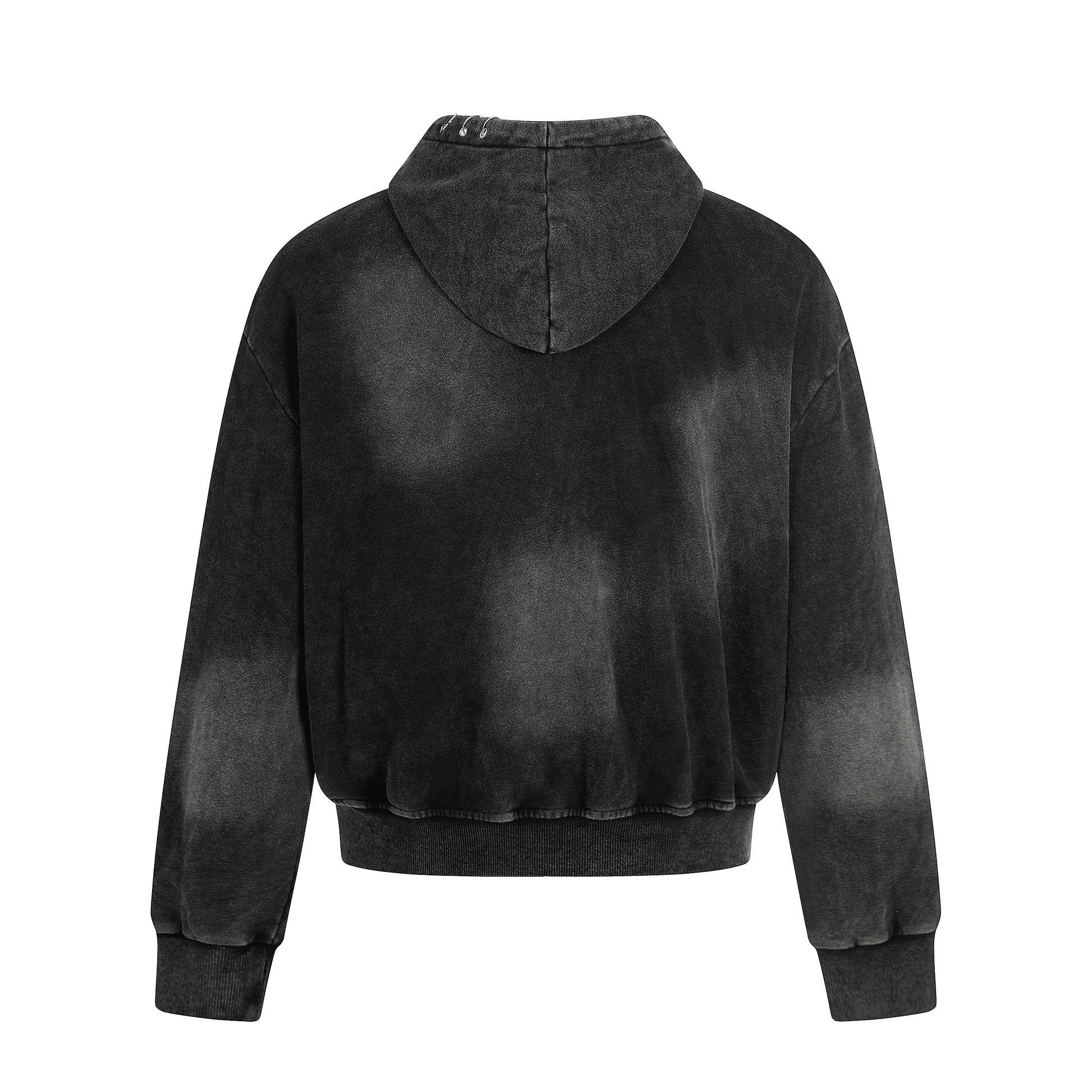 Washed | Oversized Zip Up Hoodie - Santo 