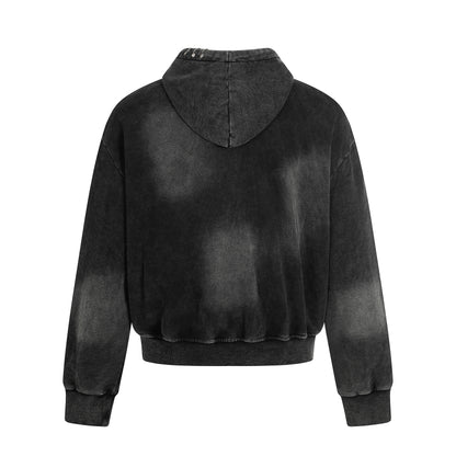 Washed | Oversized Zip Up Hoodie - Santo 