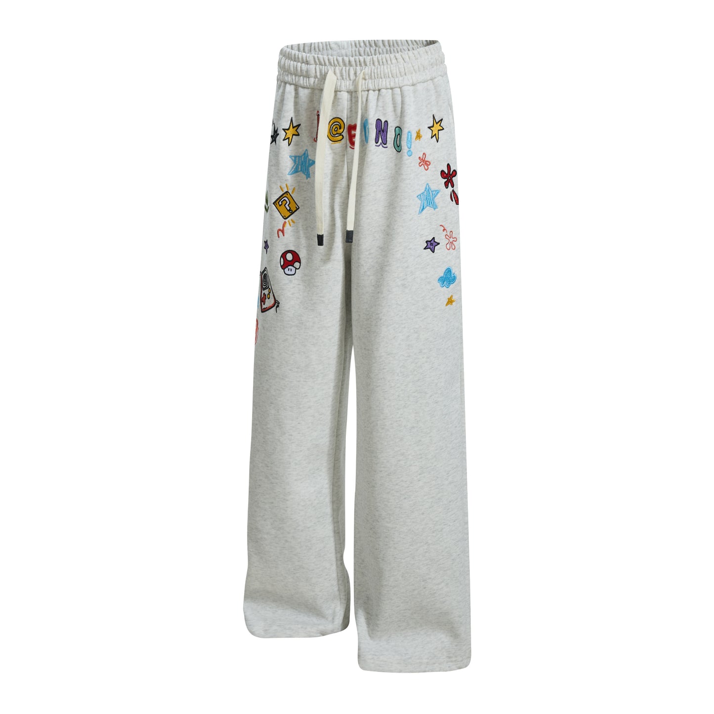 Cartoon Patch Decor | Loose Sweatpants - Santo 