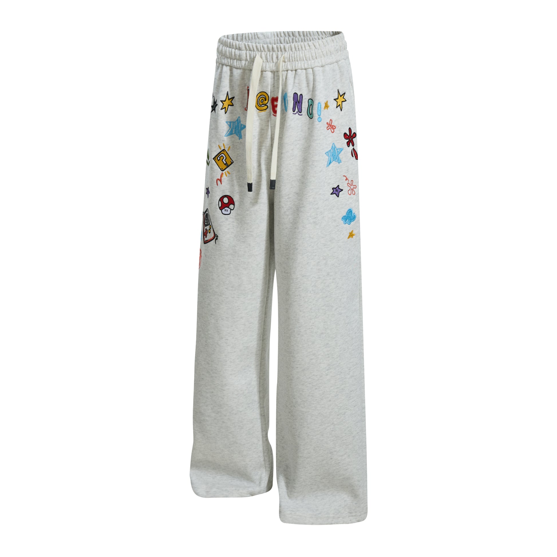 Cartoon Patch Decor | Loose Sweatpants - Santo 
