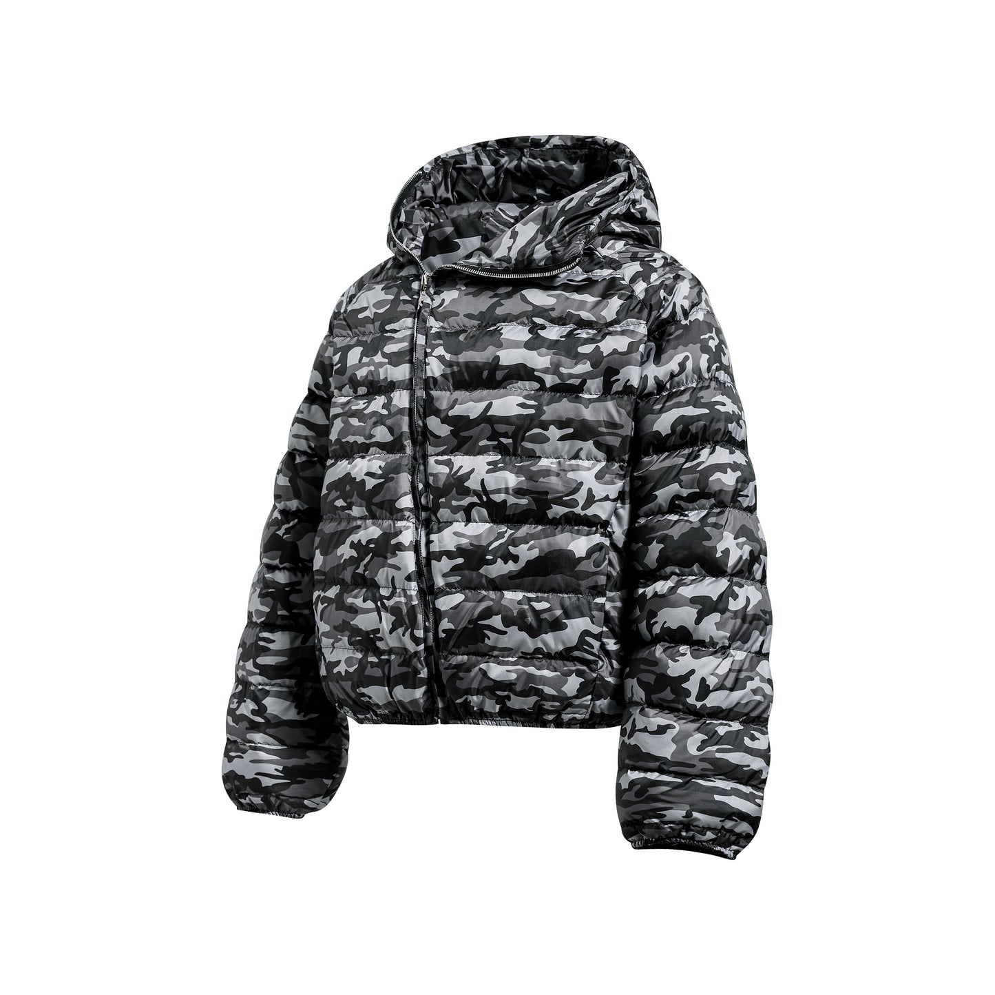 Camo Panel | Short Puffer Jacket