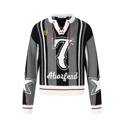 Striped Varsity | Knit Racing Sweater