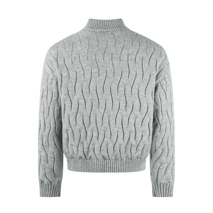 Textured Fleece | Knit Zip Jacket