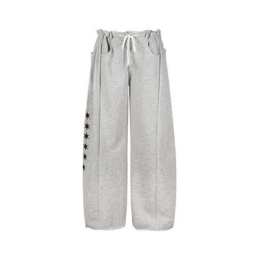 Starry Gleam | Wide-Leg Fleece Trousers
