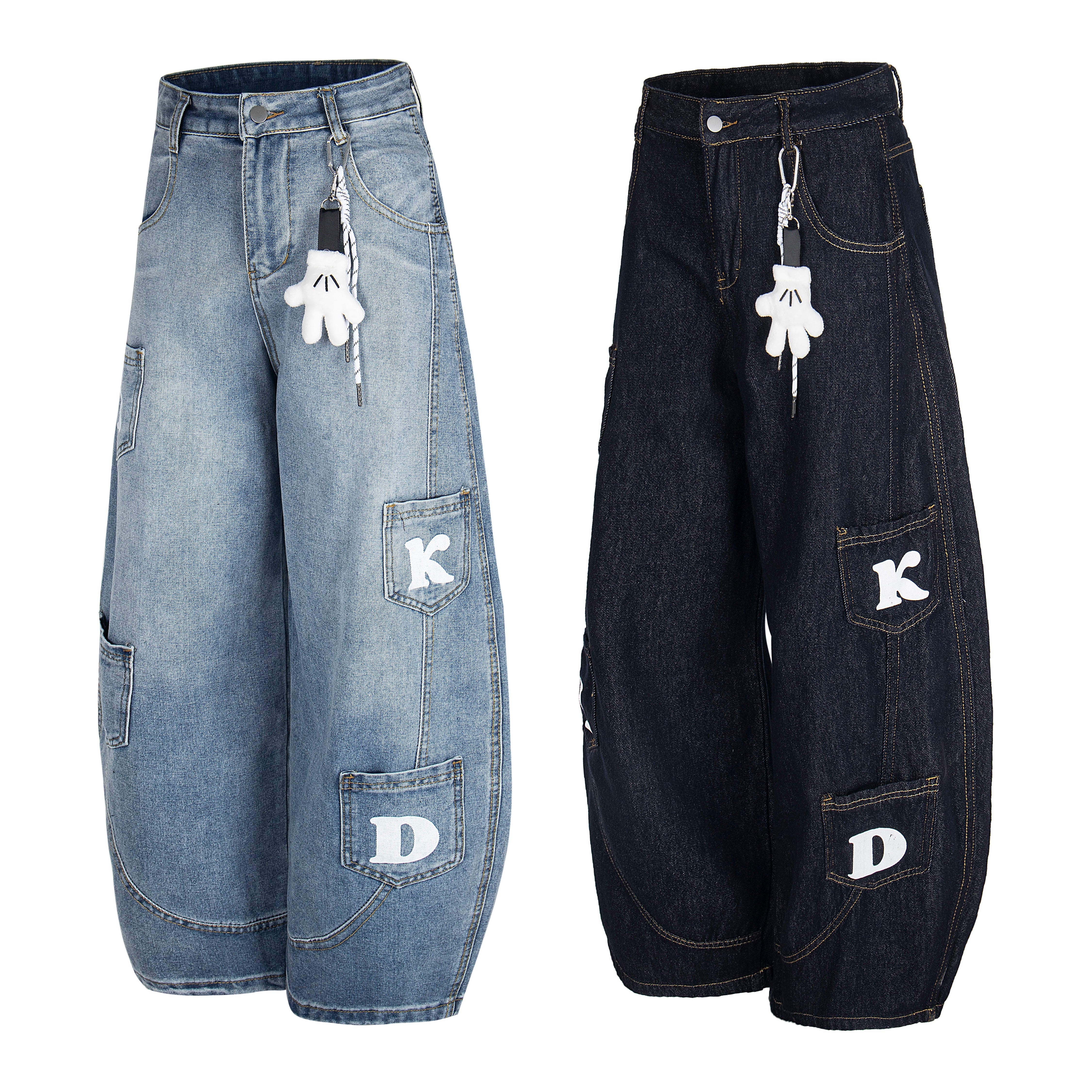 URBAN KID | Wide-Leg Denim Pocket Pants