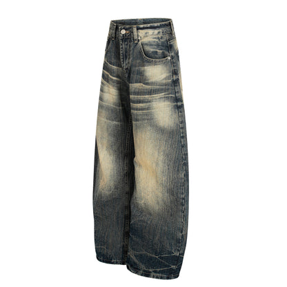 Echo Fade | Distressed Wash Wide-Leg Jeans