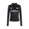 Lace-Up Club | Satin Sports Jersey Top